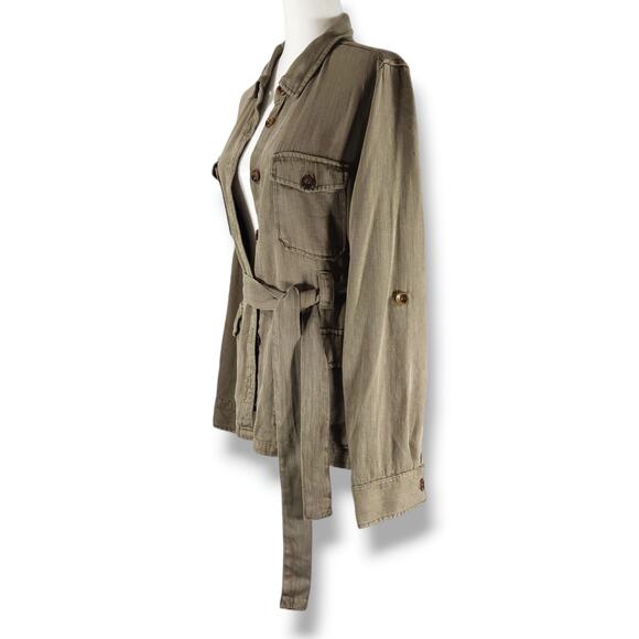 EUC Altar'd State Army Green Gorpcore Button Up Utility Jacket Sz. M [6-8] Olive - Picture 1 of 9